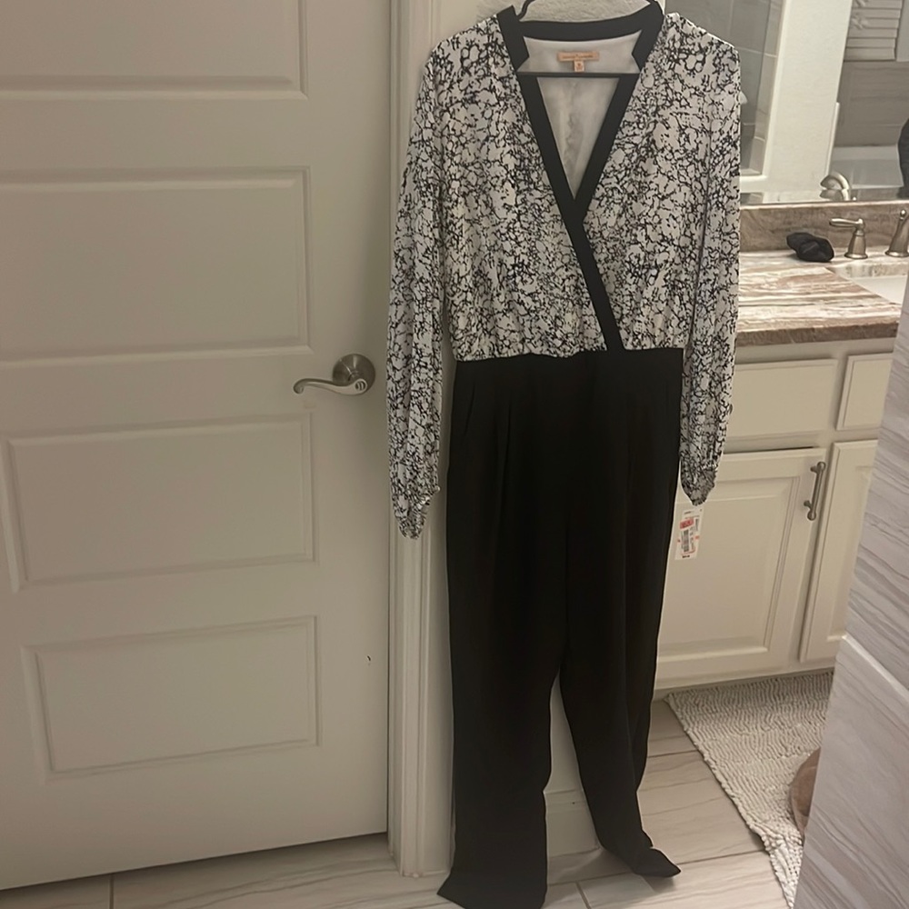 Black and white contrast Gibson Latimer jumpsuit, size L
